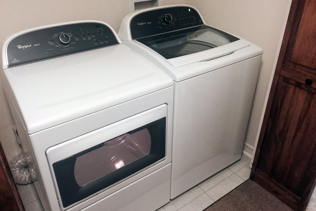 Side-by-side washer/dryer in 2 and 3BR units